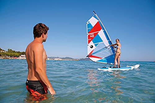 BIC Sport Tough-Tec Beach Windsurfer, White/Blue, 225D - Thumbnail 2