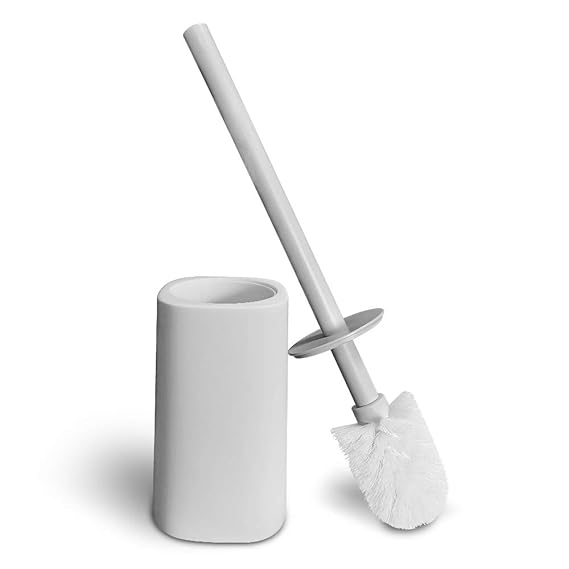 MeihuaTu Toilet Brush with Holder, Modern Design Bathroom Brush with