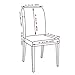 SoulFeel 6 x Soft Spandex Fit Stretch Short Dining Room Chair Covers with Printed Pattern, Banquet Chair Seat Protector Slipcover for Home Party Hotel Wedding Ceremony (Style 24)