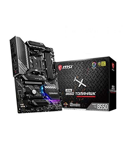 MSI MAG B550 TOMAHAWK Motherboard ATX, AM4, DDR4, Dual M.2, LAN, USB 3.2 Gen2, Front Type-C, Mystic Light RGB, HDMI, DisplayPort, AMD Ryzen 5000 Series Processor