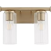Quorum Lighting 541-2-80 Juniper Vanity, 2-Light 200 Total Watts, Aged Brass