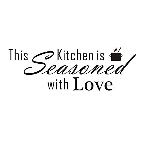 kitchen is seasoned with love Vinyl Wall Quotes Stickers Sayings Home 