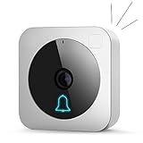 Wireless video doorbell with WiFi enabled smart home security camera, motion detection, iOS & android app, 36 unique chimes and night vision infrared LED.
