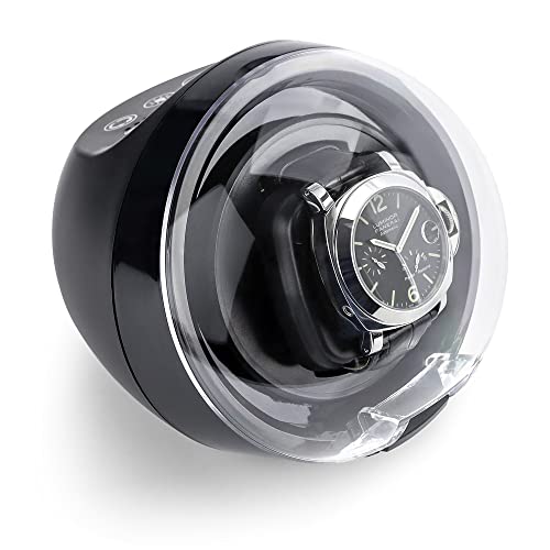 Versa Watch Winder for Automatic Watches - Direct Drive Motor, Touch Button Settings, 12 Settings, Display Light, Adjustable Pillow, Compact Design - Single Watch Winder for Rolexes
