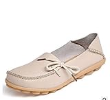 Hee Grand Women Leather Lace-Up Loafer Flats Pumps