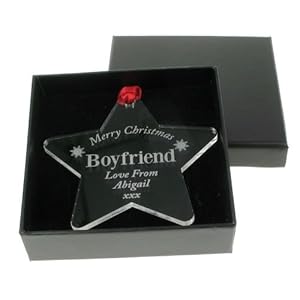 Personalised christmas star: boyfriend, special boyfriend christmas gift idea, engraved