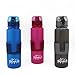 Genius Earth Foldable Water Bottle - Collapsible, Portable, Silicone Drink Bottle for Hiking, Sports & Travel. Lightweight, Reusable Bottles for Men, Women and Kids. BPA Free. 22oz
