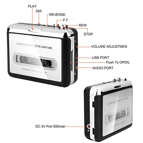 1 Cassette+Converter+AGPtek+Portable+Headphone