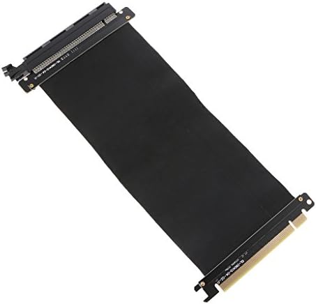 flowerPEI PCI Express 3.0 16x Flexible Connector Cable High Speed Riser Card Extension Port Adapter PC Graphics Cards 24cm for GPU Motherboard Components Accessories