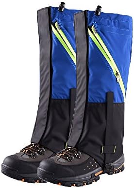 eForCrazy Outdoor Men's Leg Protectors Breathable Snake Gaiter Waterproof Unisex Double Sealed Hiking Mountain Bug out Gaiters Dark Blue