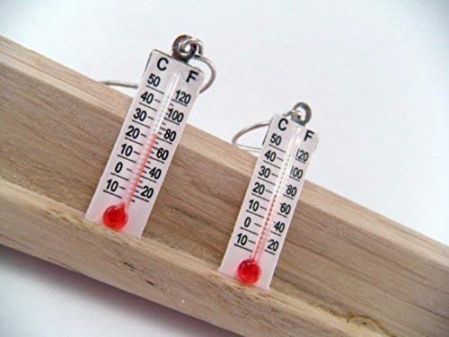 Is it HOT HOT HOT Novelty Thermometer Earrings - Thumbnail 3