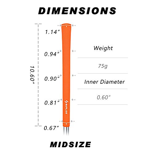 SAPLIZE Golf Grips 13 Pack Standard Size Including Free 15 Tapes