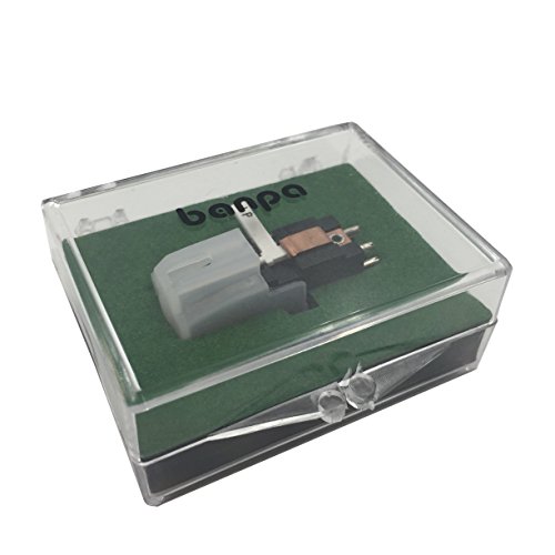 banpa Turntable Cartridge Replacement BP2ATC with Two Side Red and Blue Diamond Tip for Vinyl