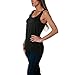 Sofra Womens Loose Fit Tank Top Relaxed Flowy Black Large