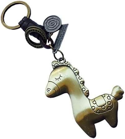 Minigianni Horse Shaped Vintage Bronze Handbag Tote Purse Pendant Ornament Charm Elegant Key Ring Chain Keychain(YXB139)