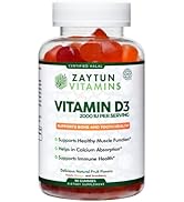 Zaytun Halal Vitamin D3 2000 IU Gummies, Supports Bone & Immune Health, Promotes Muscle Function,...