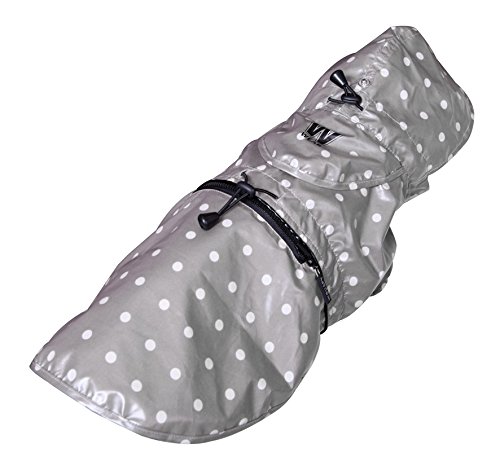 Wouapy Foldable Raincoat, Size 50, Grey, Polka Dots