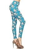 Leggings Depot Women's Fall/Winter Ultra Soft Christmas Reindeer Snowflake Print Holiday Fashion Leggings (Jolly Snowman, Plus Size (Size 12-24))