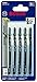 Bosch T244D 4-Inch 6TPI Jig Saw Blades, 5 Piece (Pack of 1) primary