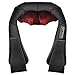 FITFIRST Neck and Shoulder Massager Shiatsu Kneading Massage with Heat for Home Office Travel Use (Grey)