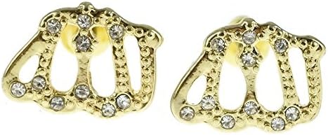 Allah Iced-out Gold Tone Arab Islamic Koran God Islam Muslim Men's Hip Hop Earrings