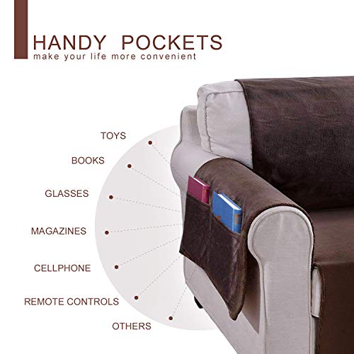 YEMYHOM Real Non-Slip Pet Dog Sofa Covers Protectors Water-Repellent Recliner Couch Slipcovers with Pockets - Thumbnail 4