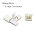 LightingWill 10pcs/Pack T Shape Solderless Snap Down 2Pin Conductor LED Strip Connector for Quick Splitter Connection of 8mm Wide 3528 2835 Single Color Flex LED Strips