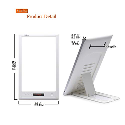 Light Therapy Lamp,12000 Lux LED Happy Sun Light with Timer and Simulates Sunlight UV-Free,Sunset and Sunrise Settings,1-40 Level Adjustable Brightness, for Home/Office/Winter