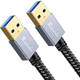 USB to USB Cable 3 ft, USB 3.0 Male to Male Type A to Type A Double Sided USB Cord for Data Transfer Compatible with Hard Drive, Laptop, DVD Player, TV, USB 3.0 Hub, Monitor and More (Color: 3Ft, Tamaño: 2 Feet)