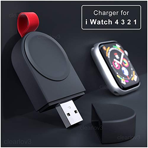 UPSTONE Watch Charger for Apple Watch Portable Magnetic Wireless Watch Charger for iWatch Series 4 Series 3 Series 2 Series 1 44mm 42mm 40mm 38mm (Black)