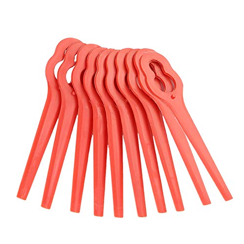 Hicello 100PCS (7x12mm) Strimmer Blades L83mm, PA6 Plastic Grass Trimmer Blade, Brush Cutter Cordless Blades FRT18A FRT18A1 Art 46155 FRT20A1 Compatible with Einhell BG-CT 18 Li Lawnmower