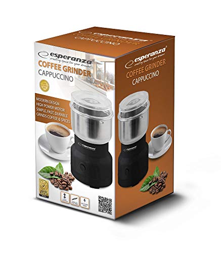 Elektrische Kaffeemühle | Kaffeemühle 100W | Kaffeebohnen Nüsse, Gewürz, Getreide | Mühle mit Edelstahlmesser | 50g… – Bild 3