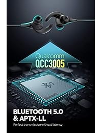 SoundPEATS Auriculares Bluetooth magnéticos inalámbricos IPX6 in Ear Bluetooth 5.0 inalámbricos auriculares actualizados Q12 Plus (9 horas de tiempo de reproducción, APTX LL, CVC 8.0, 0.394 in controladores)