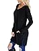 Buauty V Neck Tunic Dresses for Women Long Tops to Wear with Leggings Black XL