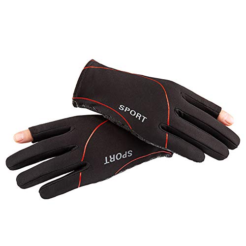 LETSVDO Angelhandschuhe Winter Reiten 2 Finger rutschfeste Handschuhe für Damen Herren Fotografie Bootfahren Segeln… – Bild 3
