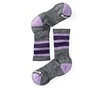 Smartwool Kid's Striped Hike Medium Crew Socks (Medium Gray) Medium