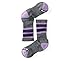 Smartwool Kid's Striped Hike Medium Crew Socks (Medium Gray) Medium