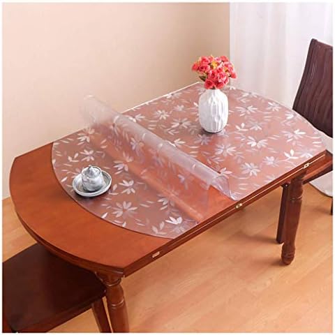 JaHGDU Tablecloth Ultra-Thick 2.0 Mm Thick PVC Transparent Wipe Pattern Modern Simple Strong Transparency Tablecloth 81 135CM (Size : 81135CM)