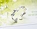 SmallDragon Women's 925 Sterling Silver Olive Branch Tail Ring (Adjustable) Size 6-10
