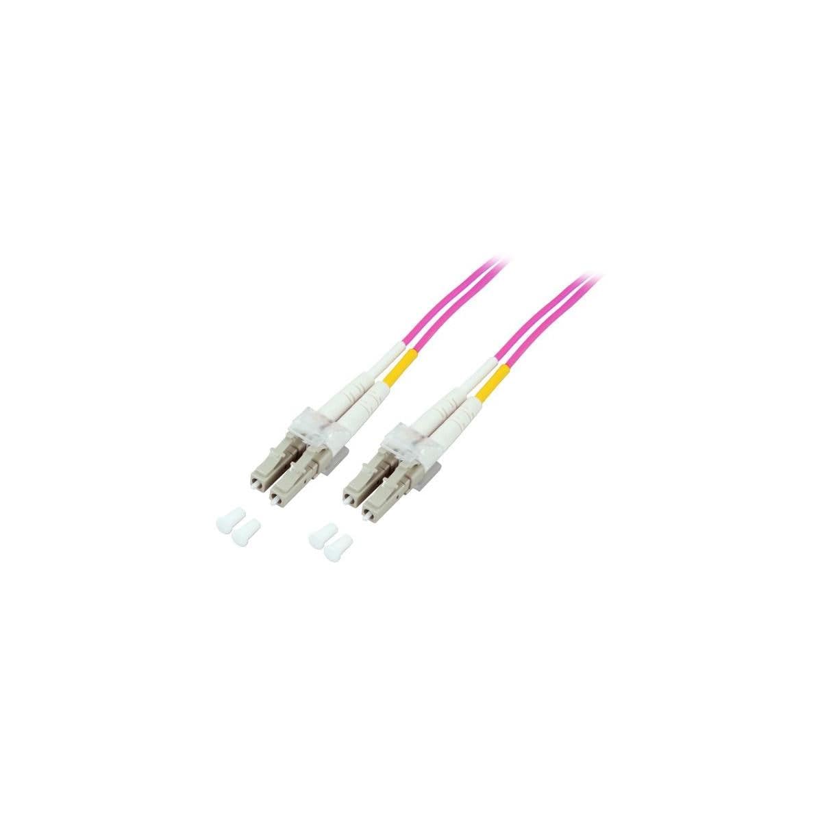 EFB-Elektronik Duplex Jumper LC-LC 50/125, OM4, LSZH, Erika Purple, 2.0 mm, 3 m