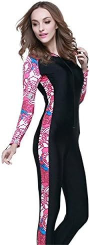 Women's Wetsuits&amp;Diving Suit-3mm Premium Neoprene Full Body Sport Skins, Flat lock Stitching Jumpsuit with Super-stretch for Watersport,Spearfishing,Diving,Snorkeling,Swimming (Red, M)