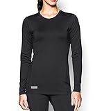 Under Armour Women's ColdGear Infrared Tactical Crew, Black/Black, Medium