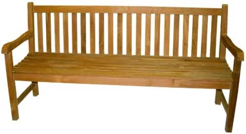 Linder - Banco para jardín (madera de teca, 180 cm): Amazon.es: Jardín