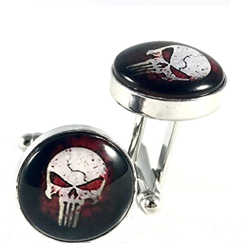 Punisher Cufflinks Wedding Groomsmen Best Man Gifts for him