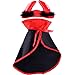 Jetec Halloween Cat Cape Costume Red Black Pet Cloak and Adjustable Horn Headdress for Halloween Pet Apparel Christmas Costume for Small Dogs and Cats Cosplay