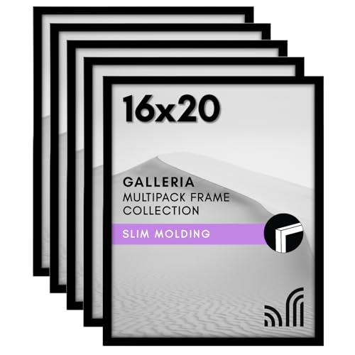 Americanflat 16 x 20 Galerij Muurframe Set van 5 inch Zwart - Fotolijsten Collage Wanddecoratie Inclusief Hangend Hardware voor Horizontale of Verticale Display