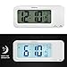 Chelvee Alarm Clock, Time Date Temperature Display, Snooze, 3 Groups Alarm Time, Weekday Alarm Settings, Built-in Rechargeable Lithium Battery Operated (White) (White1)