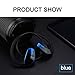 Sports Bluetooth Headphone Sweatproof, Wireless Headset for Running Over ear Earphone Neckband Earbuds Secure Fit for Runner and Workouts, Hands Free for All Bluetooth Devices. (Blue)