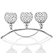 Anferstore 17 Inch Gold Crystal Candle Holders,Three Crystal Candlestick Wedding/Holiday/Plot People Gift Decoration (Silver)