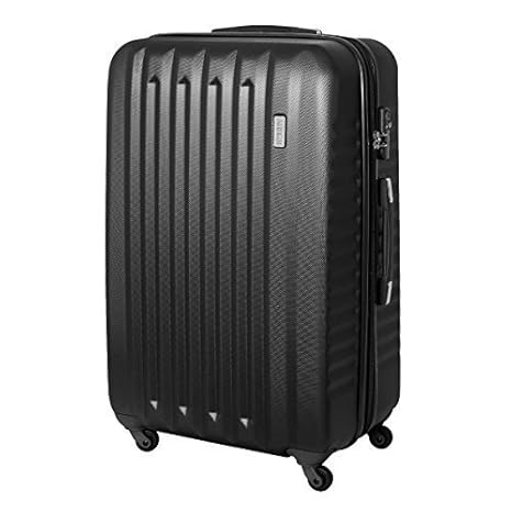 XXL Karry Hartschalen Koffer Reisekoffer Trolley TSA Zahlenschloss Reise 100 Liter Schwarz 811 B